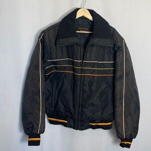 Vintage 90s Yamaha Maxim Wear Men's Snowboarding Puffer Jacket Size L Black